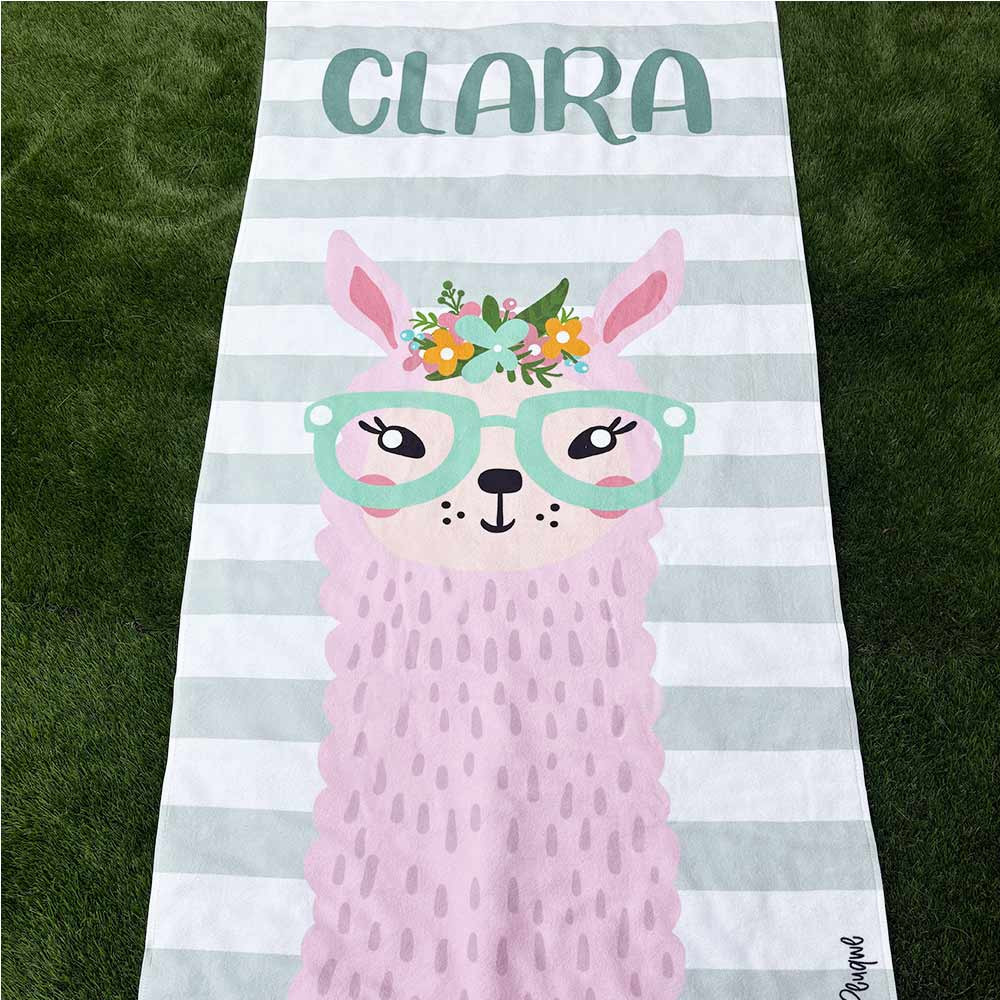 toalla para niñas llama