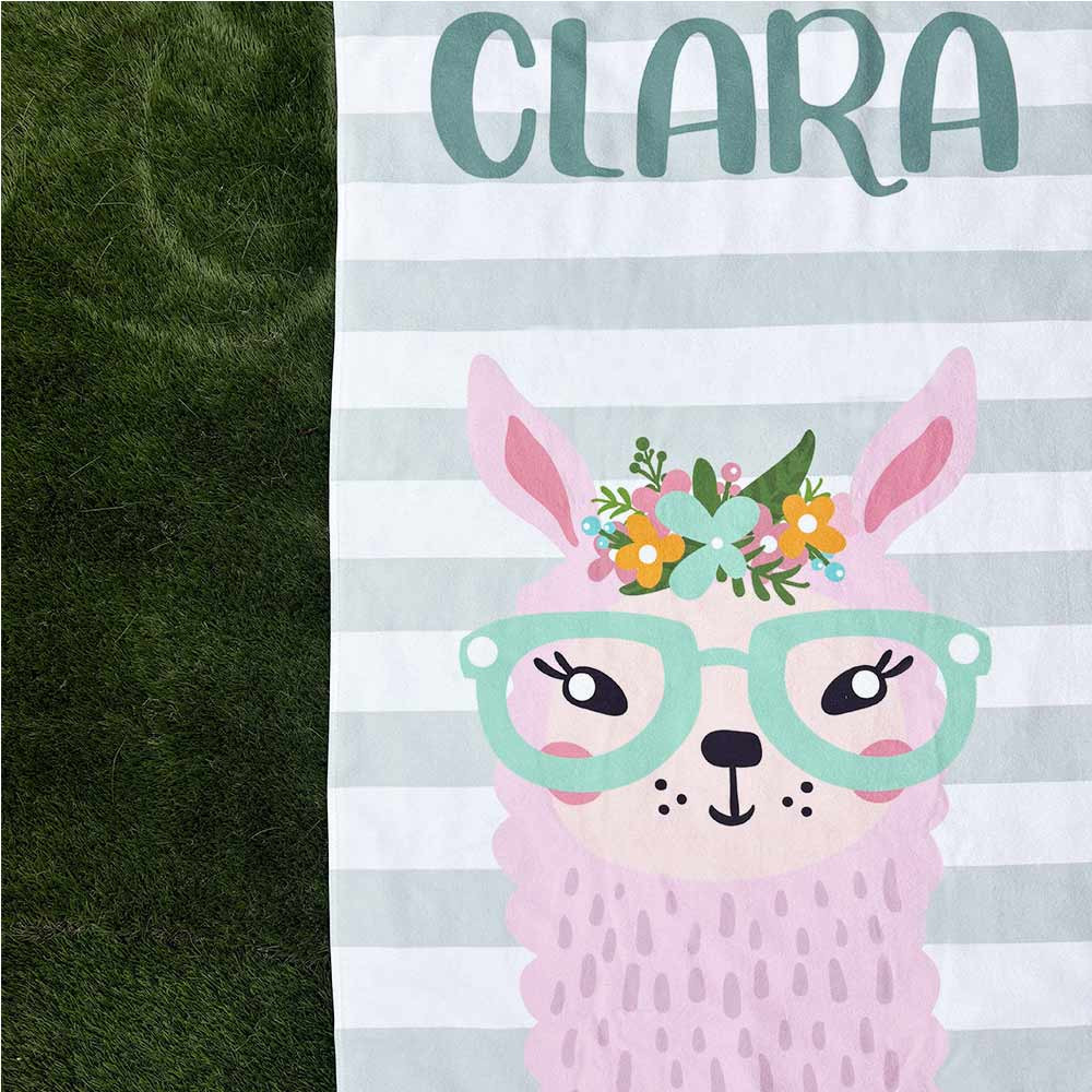 toalla para niñas llama