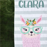 toalla para niñas llama