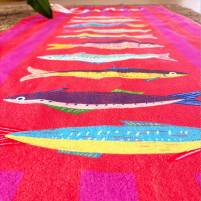 toalla rayas con sardinas colores