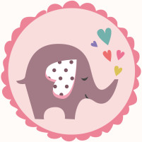 colección infantil elefante corazones