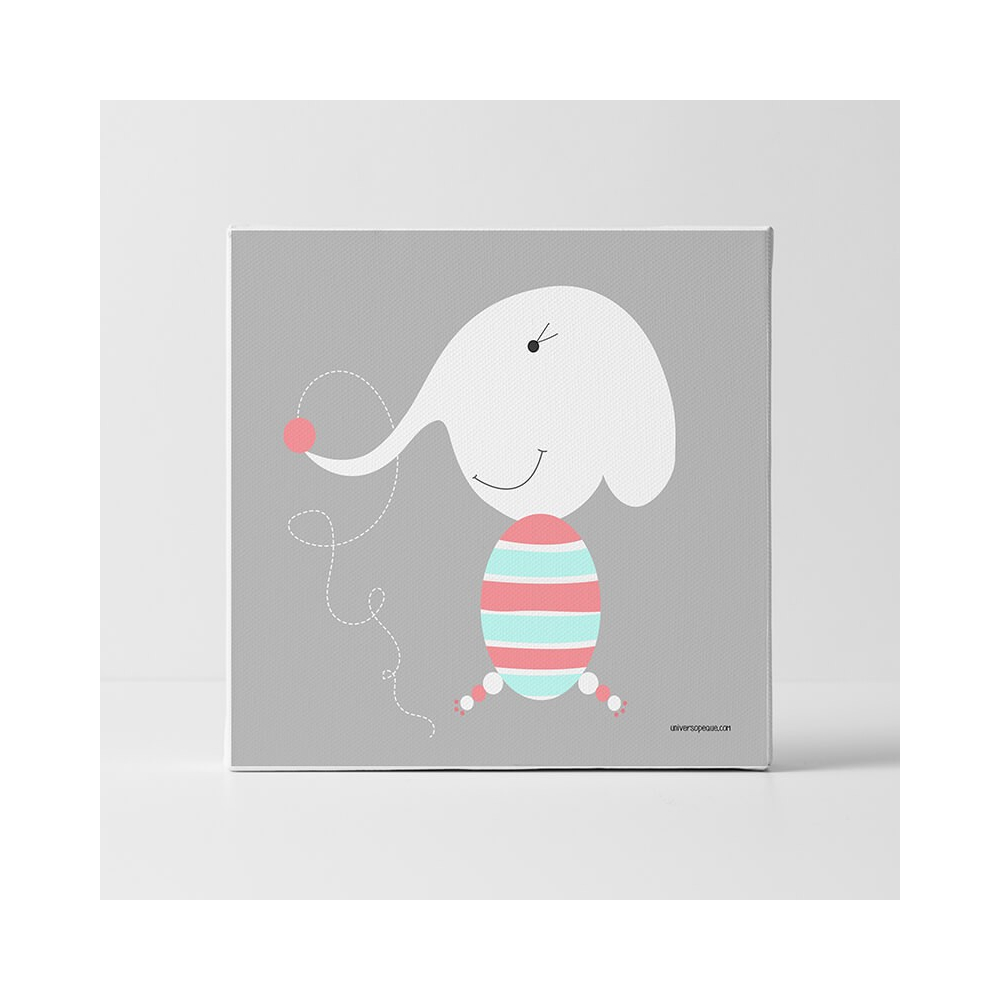 Lámina Infantil Animal Elefante cuadro decorativo para la habitación del Bebé, Niño o Niña