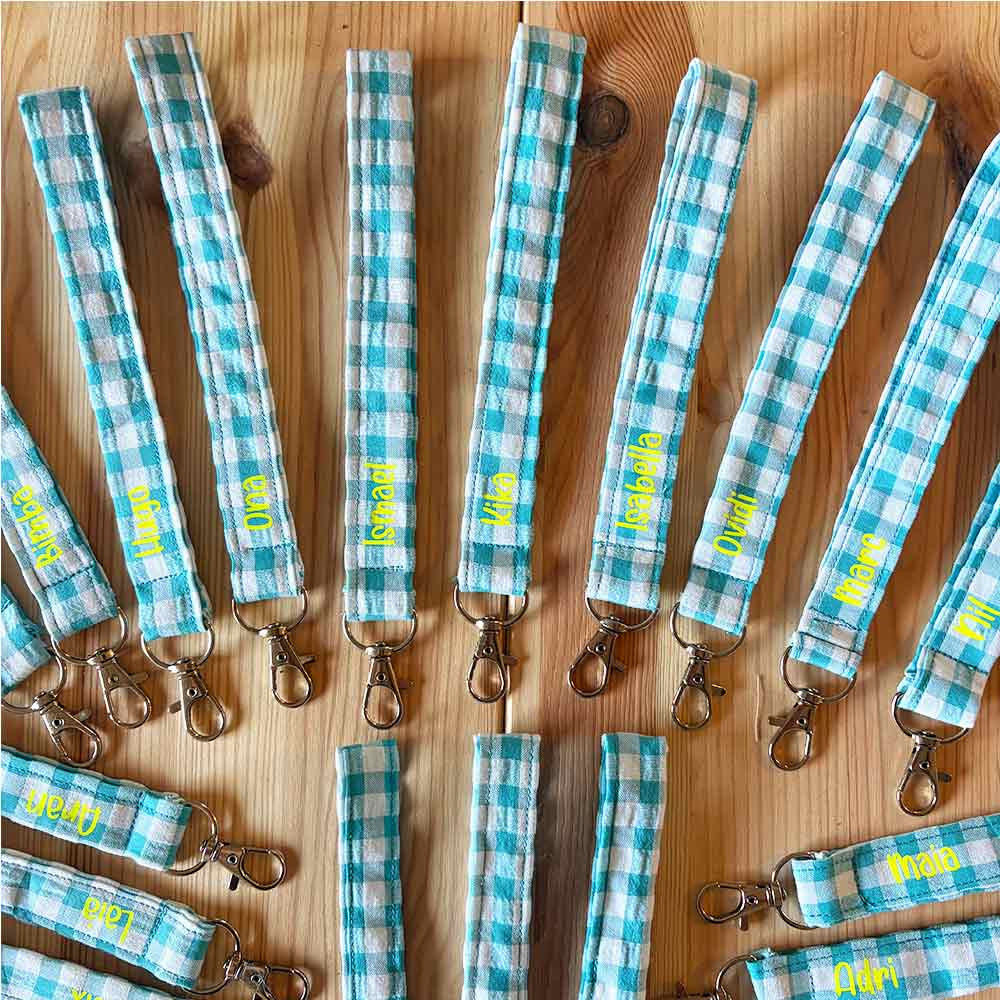 lanyard personalizado vichy con mosquetón