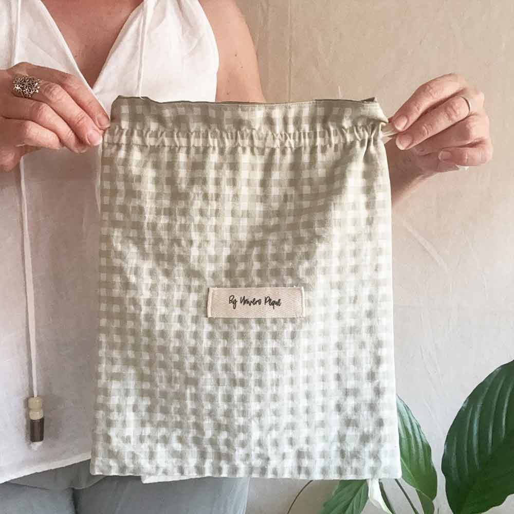 bolsa vichy con forro