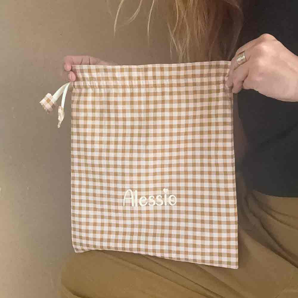 bolsa vichy caramelo