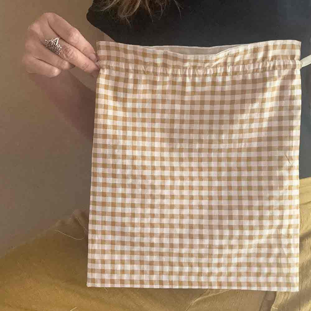 bolsa vichy caramelo
