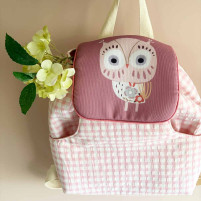 mochila vichy rosa solapa