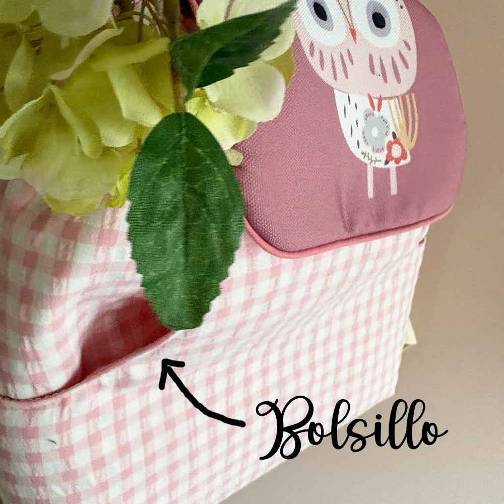 mochila vichy rosa