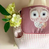 mochila vichy rosa