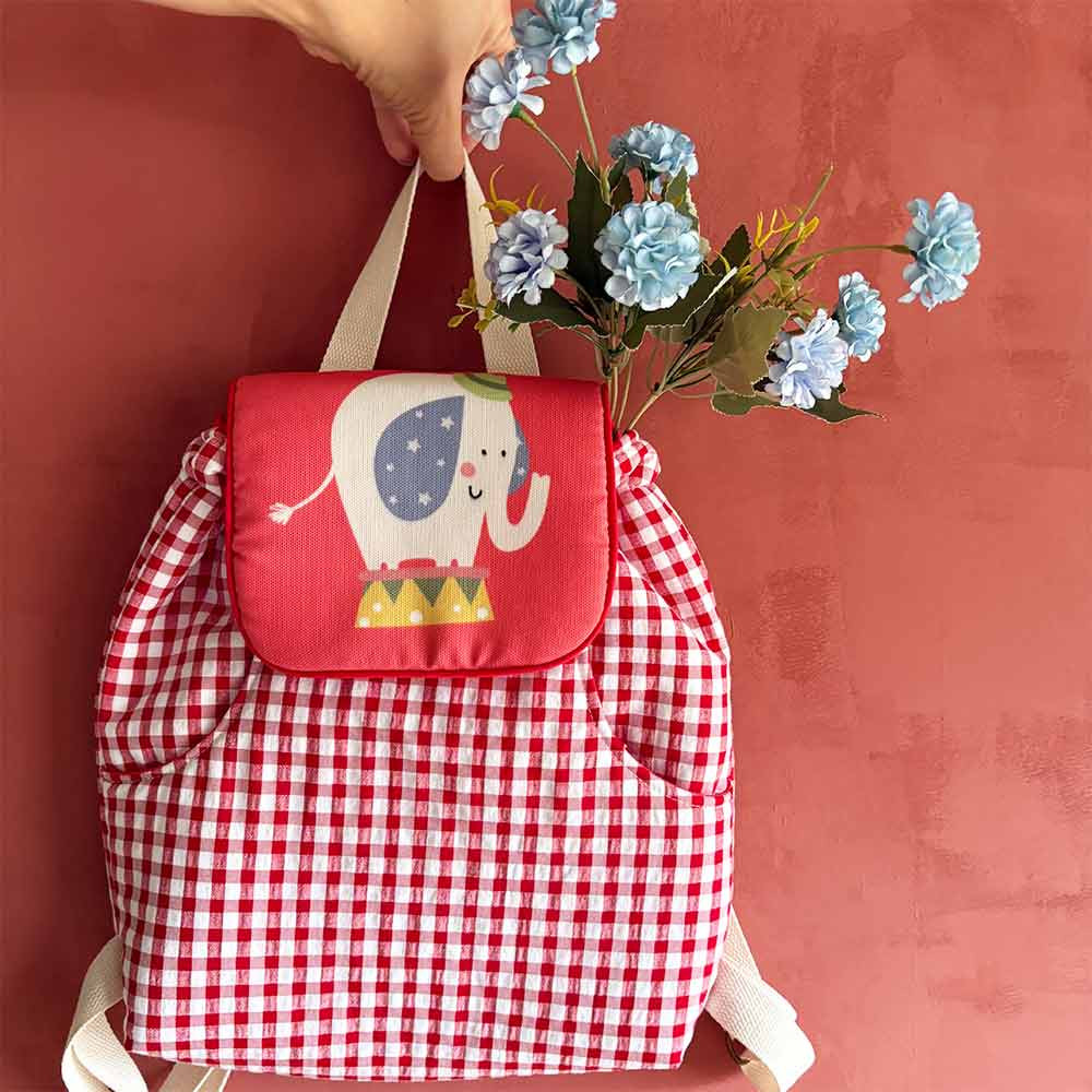 mochila vichy roja