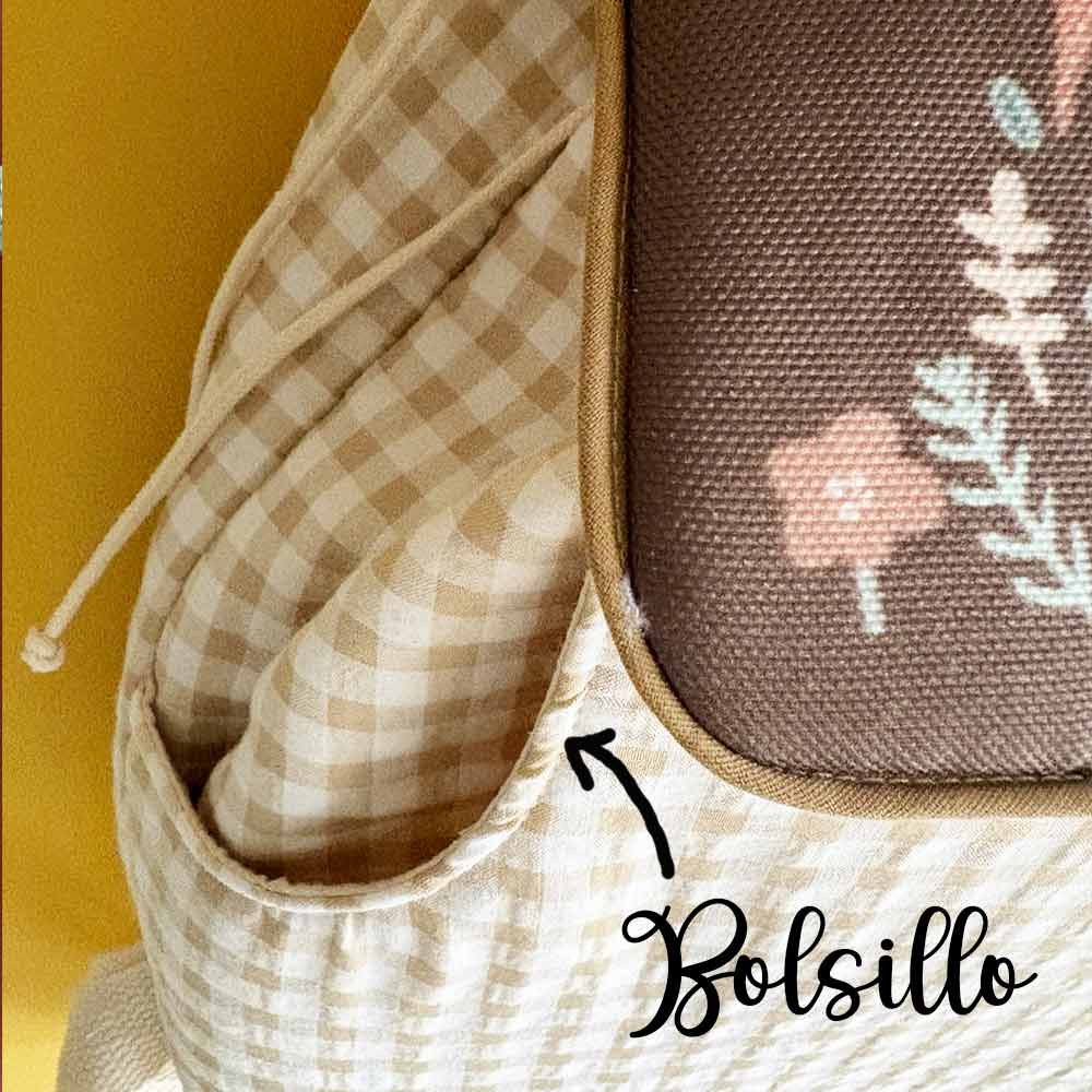 mochila vichy beig