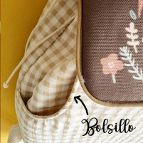 mochila vichy bolsillo
