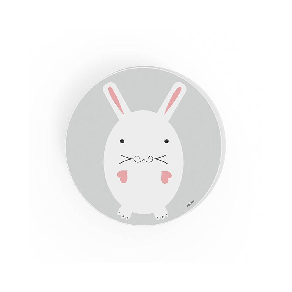 Cuadro redondo Conejo, cuadro infantil decorativo para Bebés