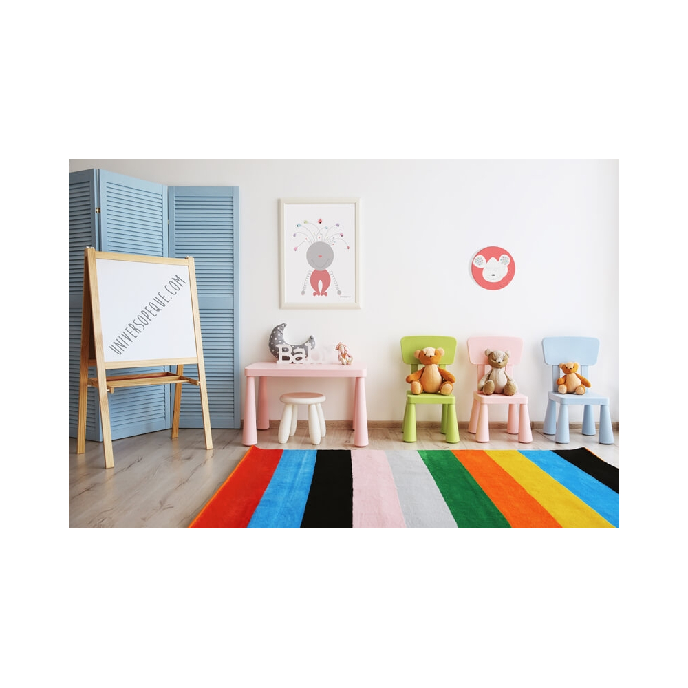 Cuadro Redondo Orejas, cuadro infantil decorativo para la habitación del Bebé, Niño o Niña