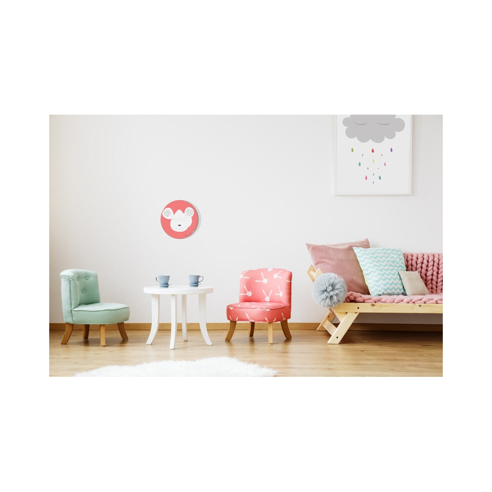 Cuadro Redondo Orejas, cuadro infantil decorativo para la habitación del Bebé, Niño o Niña